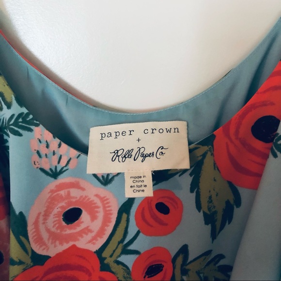 Anthropologie Paper Crown Rifle Paper Poppy Dress - Picture 3 of 4